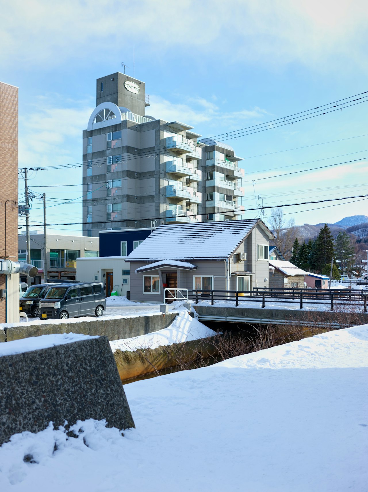 Snowy Building